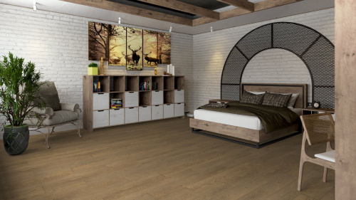 Кварцевый ламинат Damy Floor Family SPC Дуб Мокко Mocha Oak