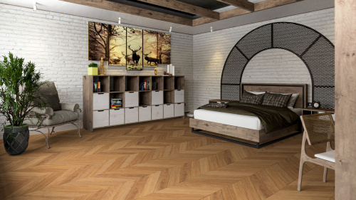 Кварцевый ламинат Damy Floor Chevron LVT Монсоро Montsoreau