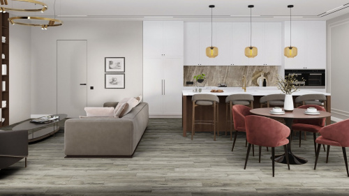 Кварцевый ламинат Damy Floor Family SPC Дуб Рустикальный Серый Rustic Gray Oak