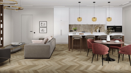 Кварцевый ламинат Damy Floor Chevron SPC Сен-Жермен Saint-Germain