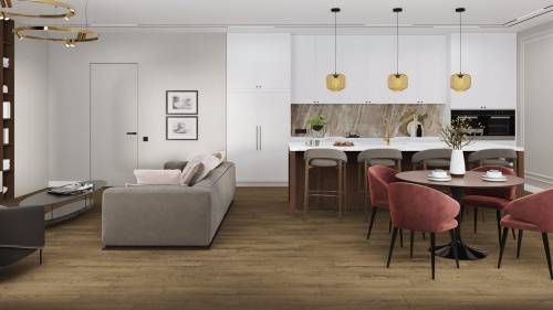 Кварцевый ламинат Damy Floor Family SPC Дуб Мокко Mocha Oak