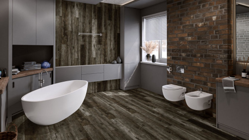 Кварцевый ламинат Damy Floor Family LVT Дуб Рустикальный Черный Rustic Black Oak