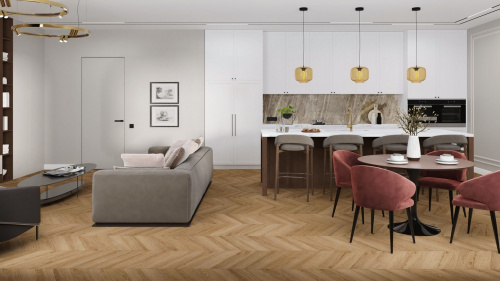 Кварцевый ламинат Damy Floor Chevron LVT Лувр Louvre