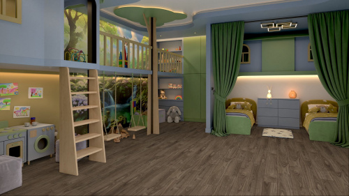 Кварцевый ламинат Damy Floor Family SPC Орех Американский American Walnut
