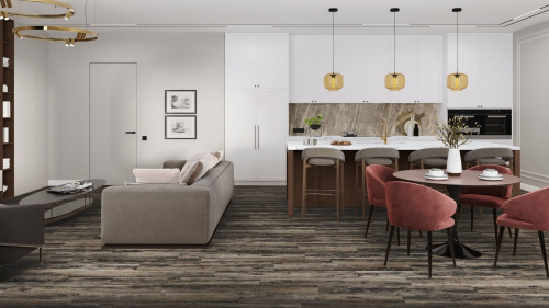 Кварцевый ламинат Damy Floor Family LVT Дуб Рустикальный Черный Rustic Black Oak