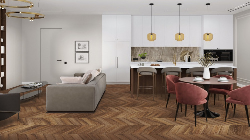 Кварцевый ламинат Damy Floor Chevron LVT Шайо Chaillot