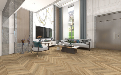 Кварцевый ламинат Damy Floor Chevron SPC Сен-Клу Saint-Cloud