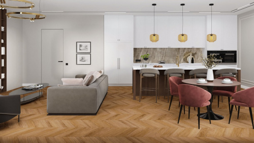 Кварцевый ламинат Damy Floor Chevron LVT Монсоро Montsoreau