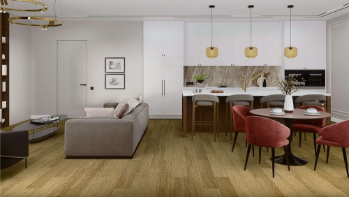 Кварцевый ламинат Damy Floor Family SPC Дуб Золотой
